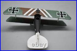 Fokker D. VIII German Fighter Aircraft Bi-Plane, Diecast, 4 L, 5 W. Preowned