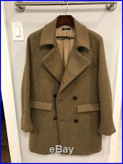 Frank Leder Greatcoat, heavy green wool, size large, MSRP $900