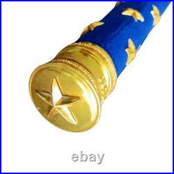 French Field Marshal Baton Replica Blue Velvet with Gold Stars With Box