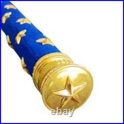 French Field Marshal Baton Replica Blue Velvet with Gold Stars With Box French Field Marshal Baton Replica Blue Velvet with Gold Stars With Box
