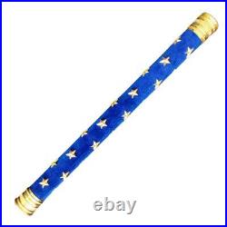 French Field Marshal Baton Replica Blue Velvet with Gold Stars With Box