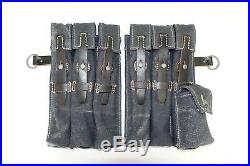 GERMAN ARMY LUFTWAFFE WW2 WWII REPRO 9mm ammo pouches for 6 mags AGED