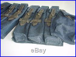 GERMAN ARMY LUFTWAFFE WW2 WWII REPRO 9mm ammo pouches for 6 mags AGED inv #BP