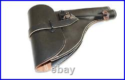 GERMAN ARMY REPRO WW2 BLACK LEATHER FLARE HOLSTER WITH PUSH ROD dated 1942