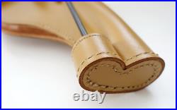 GERMAN ARMY REPRO WW2 BROWN +TAN ERSATZ FLARE HOLSTER WITH PUSH ROD RBNr #ed
