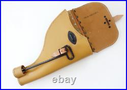 GERMAN ARMY REPRO WW2 BROWN +TAN ERSATZ FLARE HOLSTER WITH PUSH ROD RBNr #ed