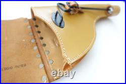GERMAN ARMY REPRO WW2 BROWN +TAN ERSATZ FLARE HOLSTER WITH PUSH ROD RBNr #ed