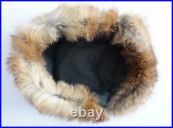 GERMAN ARMY WW2 REPRO EAST FRONT REAL RABBIT FUR USHANKA HAT Sz59 (7 3/8)