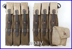 GERMAN ARMY WW2 WWII REPRO 9mm ammo pouches for 6 mags AGED inv #A25