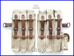 GERMAN ARMY WW2 WWII REPRO 9mm ammo pouches for 6 mags AGED inv #E24