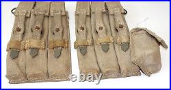 GERMAN ARMY WW2 WWII REPRO AFRIKAKORPS 9mm ammo pouches for 6 mags AGED inv #A16