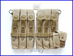 GERMAN ARMY WW2 WWII REPRO AFRIKAKORPS 9mm ammo pouches for 6 mags AGED inv #E23