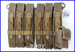 GERMAN ARMY WW2 WWII REPRO AFRIKAKORPS 9mm ammo pouches for 6 mags AGED inv #E26