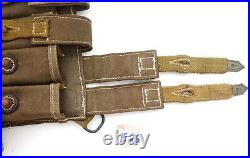 GERMAN ARMY WW2 WWII REPRO AFRIKAKORPS 9mm ammo pouches for 6 mags AGED inv #E26