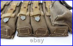 GERMAN ARMY WW2 WWII REPRO AFRIKAKORPS 9mm ammo pouches for 6 mags AGED inv #E26