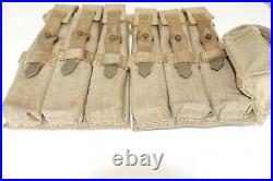 GERMAN ARMY WW2 WWII REPRO AFRIKAKORPS 9mm ammo pouches for 6 mags AGED inv #E5
