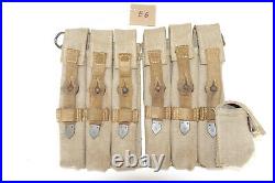 GERMAN ARMY WW2 WWII REPRO AFRIKAKORPS 9mm ammo pouches for 6 mags AGED inv #E6