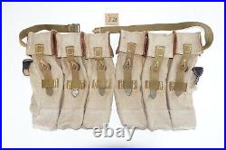 GERMAN ARMY WWII REPRO KURTZ 8mm AMMO POUCHES AGED REINFORCED back strap inv#E18