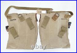 GERMAN ARMY WWII REPRO KURTZ 8mm AMMO POUCHES AGED REINFORCED back strap inv#E18