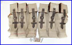 GERMAN ARMY WWII REPRO KURTZ 8mm AMMO POUCHES AGED red sripes inv# CW