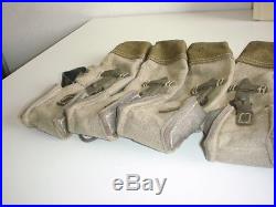 GERMAN ARMY WWII REPRO KURTZ 8mm AMMO POUCHES AGED reiforced bottoms inv# BJ