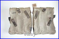 GERMAN ARMY WWII REPRO KURTZ 8mm AMMO POUCHES AGED reiforced bottoms inv# CQ