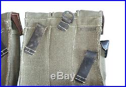 GERMAN ARMY WWII REPRO KURTZ 8mm AMMO POUCHES AGED reiforced bottoms inv# CU