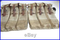 GERMAN ARMY WWII REPRO KURTZ 8mm AMMO POUCHES AGED reiforced bottoms inv# CW