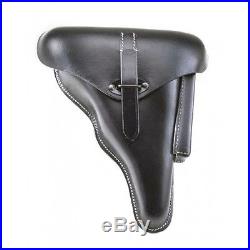 GERMAN BLACK LEATHER WALTHER P38 HOLSTER WW2 DATED 1942 (REPRODUCTION)