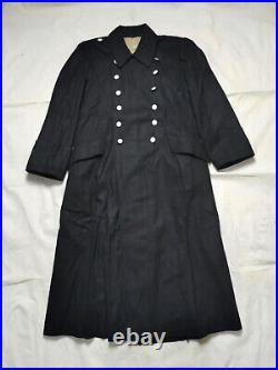 GERMAN ELITE M32 FIELD BLACK WOOL GREATCOAT TRENCH COAT SIZE L WW2 Replica
