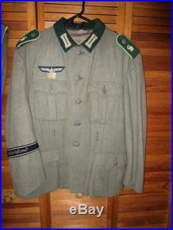 GERMAN GD WOOL TUNIC AND TROUSERS SET USED 46-48 CHEST 38-40 With 30 INSEAM
