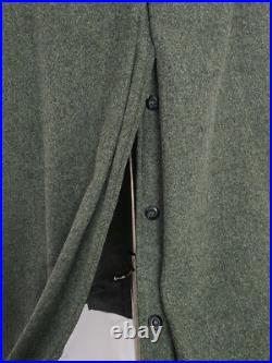 GERMAN M36 FIELD SILVER BUCKLE WOOL GREATCOAT TRENCH COAT SIZE XL WW2 Replica