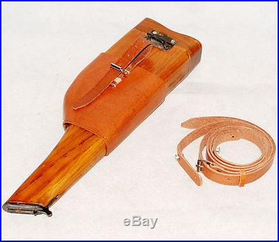 GERMAN MAUSER BROOMHANDLE LEATHER HOLSTER AND STOCK -31458
