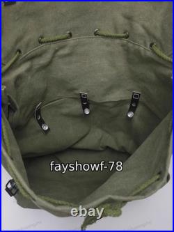 GERMAN Rucksack Mountain Trooper Large Capacity Canvas Backpack withLeather Strap