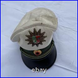 GERMAN WHITE POLICE POLIZEI VISOR HAT CAP With COCKADE & INSIGNIA SIZE 56