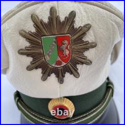 GERMAN WHITE POLICE POLIZEI VISOR HAT CAP With COCKADE & INSIGNIA SIZE 56