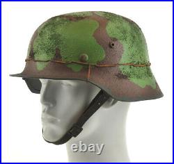 GERMAN WW2 M35 Wehrmacht Steel Helmet Green Brown Normandy Camouflage 1139WWS