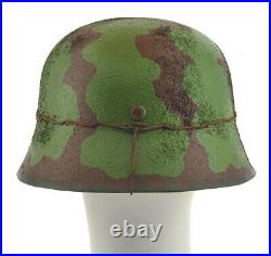 GERMAN WW2 M35 Wehrmacht Steel Helmet Green Brown Normandy Camouflage 1139WWS