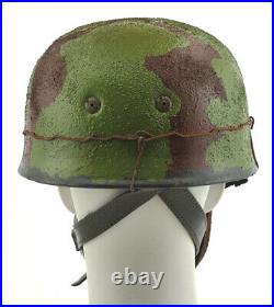 GERMAN WW2 M38 PARATROOPER FALLSCHIRMJAGER HELMET Green Brown Camouflage 1129WWS