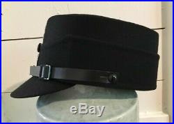 GERMAN WWII ELITE BLACK KEPI HAT Early 1960's High Quality Reproduction SALE