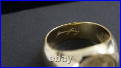 GERMAN WWII GOLD 18k Plated SILVER H G Reichmarshal Signed RING Size 11