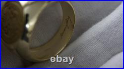 GERMAN WWII GOLD 18k Plated SILVER H G Reichmarshal Signed RING Size 11