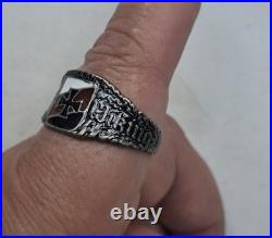 GERMAN WWII NORDLAND VIKING Division SILVER 800 Enamel RING