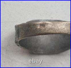 GERMAN WWII NORDLAND VIKING Division SILVER 800 Enamel RING