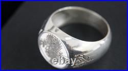 GERMAN WWII PURE 925 SILVER H G Reichmarshal Signed RING Size 11
