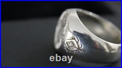 GERMAN WWII PURE 925 SILVER H G Reichmarshal Signed RING Size 11