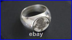 GERMAN WWII PURE 925 SILVER H G Reichmarshal Signed RING Size 11
