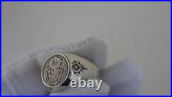 GERMAN WWII PURE 925 SILVER Herman G Reichmarshal Signed RING Size 10