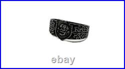 GERMAN WWI WWII Wermacht Skull SILVER 800 RING Size 11