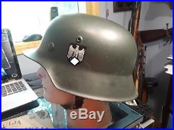 GMax reproduction WW2 M42 Single Decal German Helmet size 59. Made in the USA